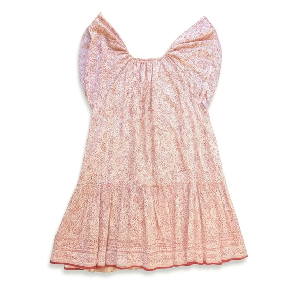 Cleobella Jaya Artisanal Folklore Mini Dress XL | Organic Cotton Woodblock Boho - Picture 6 of 15